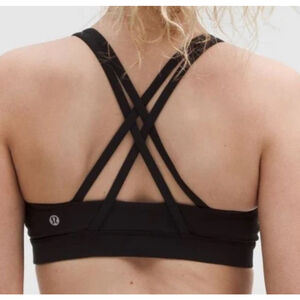 LULULEMON ENERGY BRA MEDIUM SUPPORT B/C CUP BLACK COLOR SIZE 2 PTP 11”EUC